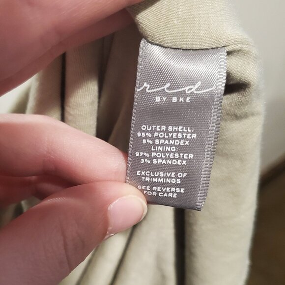 Buckle Light Green Sleeveless Top Ruched Front with Tie NWT - Picture 5 of 5